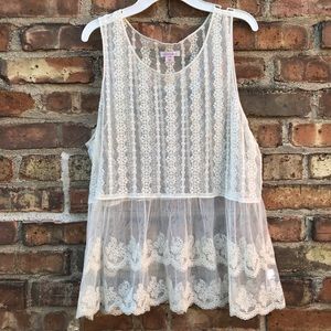 Lacy flowy tank top